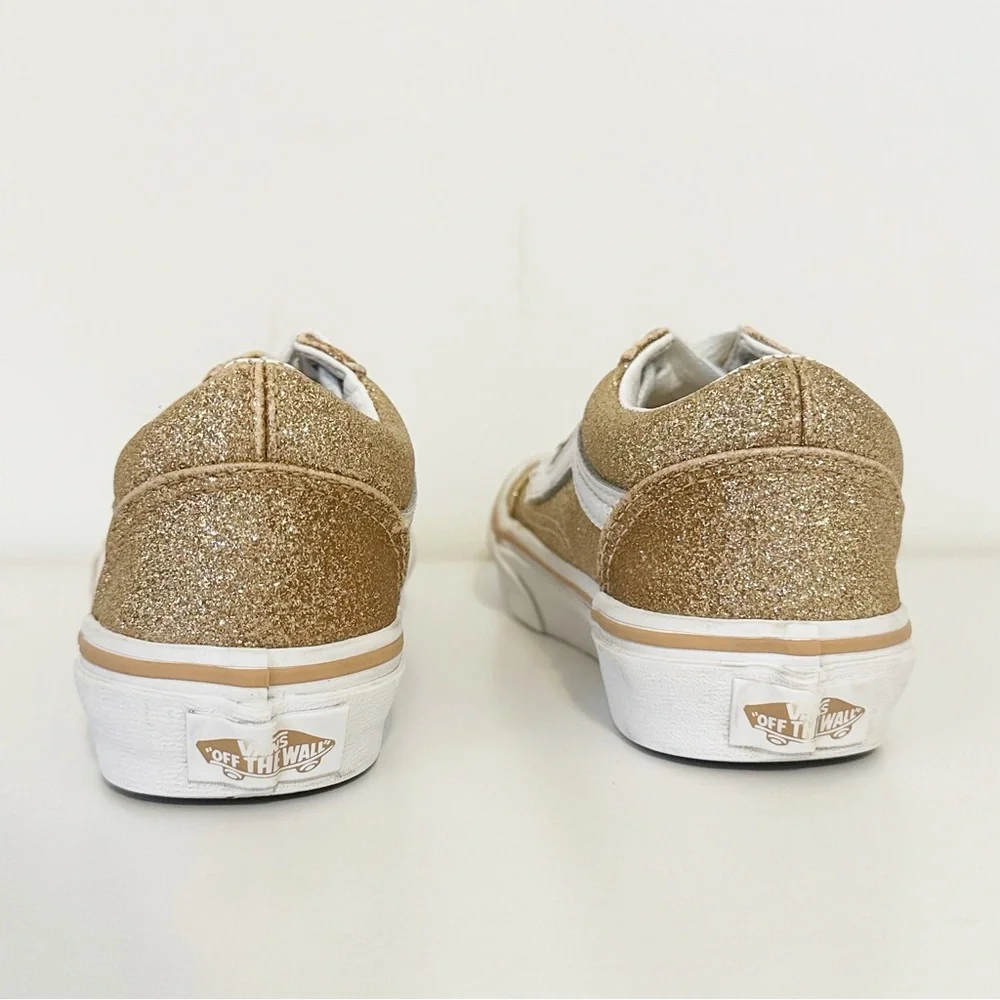 Vans Kids Old Skool Glitter Sneaker - Gold - Picture 3 of 7